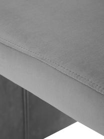 Fluwelen poef Penelope, Bekleding: fluweel (100% polyester), Frame: metaal, multiplex, Fluweel grijs, B 61 x H 46 cm