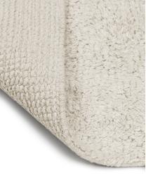 Katoenen loper Daya met franjes, handgetuft, Bovenzijde: 100 % katoen, Onderzijde: latex, Crèmewit, B 80 x L 250 cm