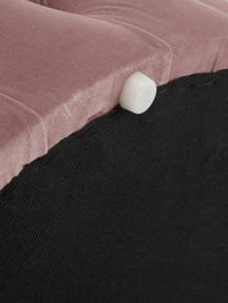 Pouf contenitore XL in velluto rosa Chiara, Rivestimento: velluto (poliestere) Il r, Velluto rosa, Ø 70 x Alt. 42 cm