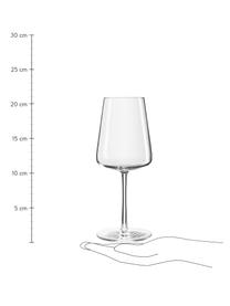 Witte wijnglazen Power in kegelvorm, 6 stuks, Kristalglas, Transparant, Ø 9 x H 21 cm, 400 ml