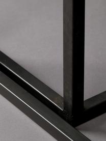 Komplet stolików pomocniczych z ryflowanym szklanym blatem Boli, 2 elem., Blat: szkło, Stelaż: metal malowany proszkowo, Półtransparentny, czarny, Komplet z różnymi rozmiarami