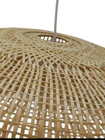 Pendelleuchte Construct mit Bambus-Geflecht, Lampenschirm: Bambus, Baldachin: Metall, beschichtet, Bambus, Ø 65 x H 30 cm