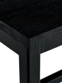 Table bois de manguier massif Raw, 180 x 90 cm, Noir, larg. 180 x prof. 90 cm