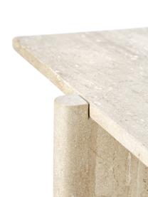 Tavolino da salotto in travertino beige Jovis, Piano del tavolo: pietra di travertino, Beige, Larg. 100 x Alt. 33 cm