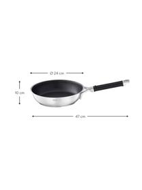 Padella in acciaio inox con rivestimento antiaderente Silence Pro, Acciaio inossidabile 18/10, Argentato, nero, Ø 28 x Alt. 10 cm