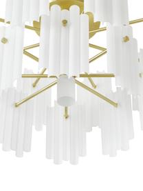 Grand plafonnier LED Alenia, Blanc, couleur laitonnée, Ø 57 x haut. 34 cm
