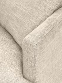 Divano angolare 3 posti Adrian, Rivestimento: 47% viscosa, 23% cotone, , Struttura: compensato, Piedini: legno di quercia oliato, Tessuto beige scuro, Larg. 255 x Prof. 182 cm, chaise-longue a sinistra