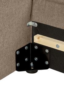 Cama tapizada Lennon, Tapizado: 100% poliéster Alta resis, Estructura: madera de pino maciza con, Patas: madera con certificado FS, Tejido marrón, An 140 x L 200 cm