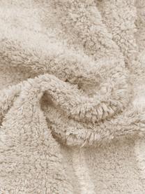 Handgetufteter Baumwollteppich Asisa mit Zickzack-Muster und Fransen, Beige,Weiß, B 200 x L 300 cm (Größe L)