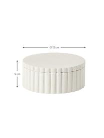 Dóza s víčkem Rita, Pískovec, Bílá, s pískovou úpravou, Ø 12 cm, V 5 cm