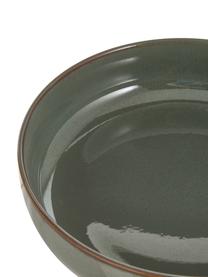 Saladier Pixie, Grès cérame, Tons verts, tons bruns, Ø 28 x haut. 7 cm