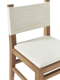 Holzstuhl Liano mit Polsterung, Gestell: Eichenholz, Webstoff Beige, Eichenholz, B 50 x H 80 cm