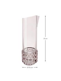 Jarra con relieves Jellies, 1,3 L, Plástico, Rosa pálido transparente, 1,3 L