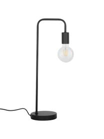 Lampa biurkowa z metalu Flow, Czarny, S 18 x W 57 cm