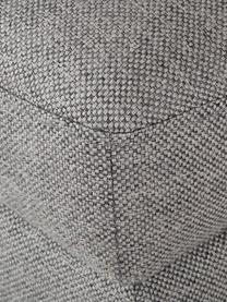 Voetenbank Cucita met opbergruimte, Bekleding: geweven stof (polyester), Frame: massief grenenhout, FSC-g, Poten: gelakt metaal, Geweven stof lichtgrijs, B 75 x H 46 cm