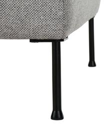 Tabouret de canapé en velours avec rangement Cucita, Tissu gris clair, larg. 75 x haut. 46 cm