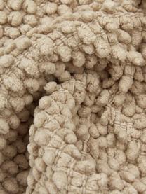 Povlak na polštář se strukturovaným povrchem Indi, 100 % bavlna, Taupe, Š 45 cm, D 45 cm