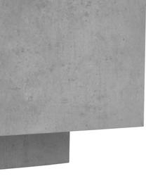 Zwevende salontafel Lesley in beton optiek, MDF bekleed met melaminefolie, massief mangohout, Grijs, betonkleurig, 90 x 35 cm