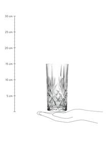 Krištáľové poháre na miešané nápoje Bichiera, 4 ks, Krištáľové sklo, Priehľadná, Ø 7 x V 15 cm, 360 ml