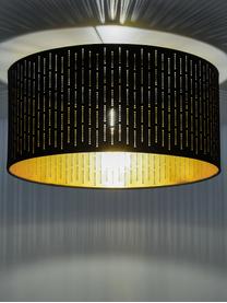 Plafonnier rond Varillas, Noir, couleur dorée, Ø 48 x haut. 22 cm