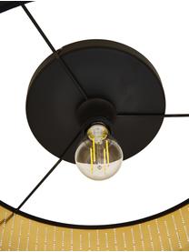 Plafón Varillas, Pantalla: poliéster, Estructura: acero, Negro, dorado, Ø 48 x Al 22 cm