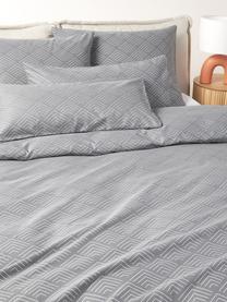 Baumwoll-Bettdeckenbezug Milano mit grafischem Muster, Webart: Renforcé Fadendichte 144 , Dunkelgrau, B 200 x L 200 cm
