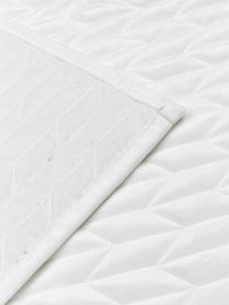 Colcha acolchada de terciopelo Tily, 100% poliéster, Blanco, An 180 x L 260 cm (para camas de 140 x 200 cm)