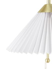 Wandleuchte Viens mit Plissee-Schirm aus Leinen, Lampenschirm: Leinen, Weiß, B 28 x L 200 cm