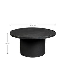 Tavolino rotondo da salotto Winston, Legno, nero verniciato, Ø 70 cm