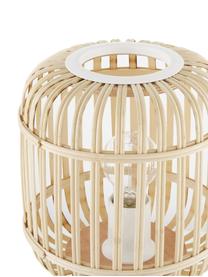 Lampa stołowa trójnóg z drewna bambusowego Adam, Biały, jasny brązowy, Ø 21 x W 42 cm