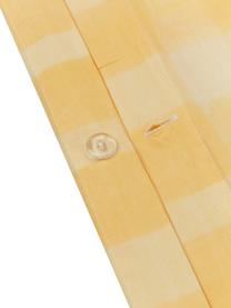 Parure copripiumino di design di Candice Gray in cotone percalle Milène, Tonalità gialle, a scacchi, 155 x 200 cm + 1 federa 50 x 80 cm