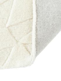 Alfombra artesnal de lana Rory, Parte superior: 100% lana, Reverso: 100% algodón, Blanco crema, An 80 x L 150 cm (Tamaño XS)