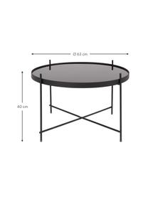 Kulatý konferenční stolek Cupid, Černá, Ø 63 cm