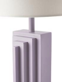 Dizajnová stolová lampa Luomo, Lomená biela, fialová, Ø 24 x V 61 cm