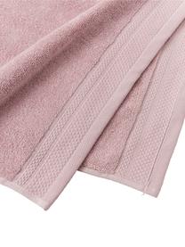 Set 3 asciugamani in cotone organico Premium, 100% cotone organico certificato GOTS (da GCL International, GCL-300517).
Qualità pesante, 600 g/m², Rosa cipria, Set in varie misure
