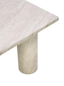 Table basse marbre Mabel, Marbre, Beige travertin, larg. 100 x haut. 35 cm