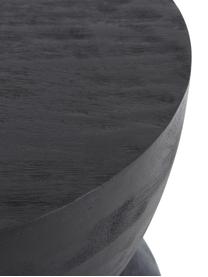 Bijzettafel Benno van mangohout in zwart, Massief gelakt essenhout, Zwart, Ø 35 x H 50 cm