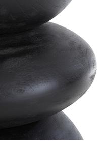 Bijzettafel Benno van mangohout, Massief gelakt essenhout, Zwart, Ø 35 x H 50 cm