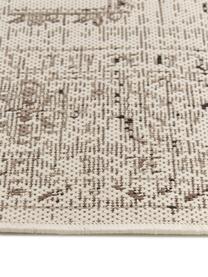 In- & Outdoor-Teppich Navarino mit Vintagemuster, 100% Polypropylen, Cremeweiß, Taupe, B 120 x L 170 cm (Größe S)