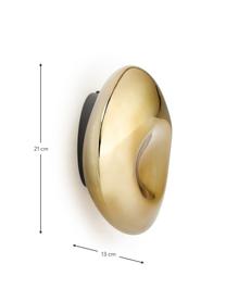 Applique murale soufflée bouche Mabell, Couleur dorée, larg. 28 x prof. 13 cm