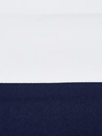 Baumwollperkal-Bettwäsche Joanna mit blauem Stehsaum, Webart: Perkal Fadendichte 200 TC, Weiß, Dunkelblau, 240 x 220 cm + 2 Kissen 80 x 80 cm