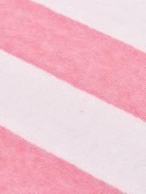 Gestreiftes Strandtuch Mare mit Fransen, 100% Baumwolle
leichte Qualität 380 g/m², Pink, Weiß, B 80 x L 160 cm
