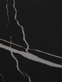 Schwarzes TV-Lowboard Fiona mit Oberfläche in Marmor-Optik, Korpus: Mitteldichte Holzfaserpla, Füße: Metall, pulverbeschichtet, Ablagefläche: Keramik, Holz, lackiert, B 160 x H 46 cm