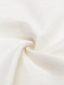 Leinen-Kissenhülle Darla in Weiß mit Strukturmuster, 51 % Leinen, 49 % Baumwolle, Weiß, B 45 x L 45 cm