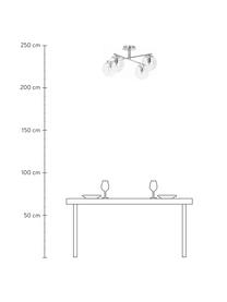 Lampada da soffitto Atlanta, Struttura: metallo cromato, Baldacchino: metallo cromato, Trasparente, cromato, Larg. 65 x Alt. 30 cm