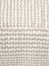 Gestreiftes Baumwoll-Bodenkissen Carmelo, Bezug: 100% Baumwolle, Beige, Weiß, B 60 x H 20 cm