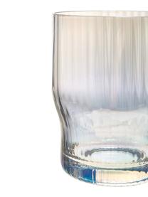 Vasos soplados artesanalmente con relieve Juno, 4 uds., Vidrio, Transparente, Ø 9 x Al 11 cm