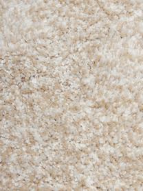 Flauschiger runder Hochflor-Teppich Marsha in Beige, Rückseite: 55 % Polyester, 45 % Baum, Beige, Cremeweiß, Ø 120 cm (Größe S)
