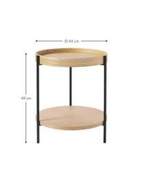 Dřevěný odkládací stolek Renee, Jasanové dřevo, Ø 44 cm, V 49 cm