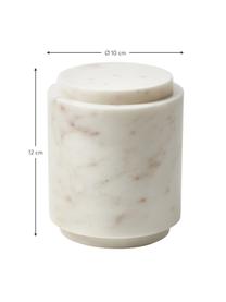 Boîte de rangement en marbre Simba, Marbre, Blanc, marbré, Ø 10 x haut. 12 cm